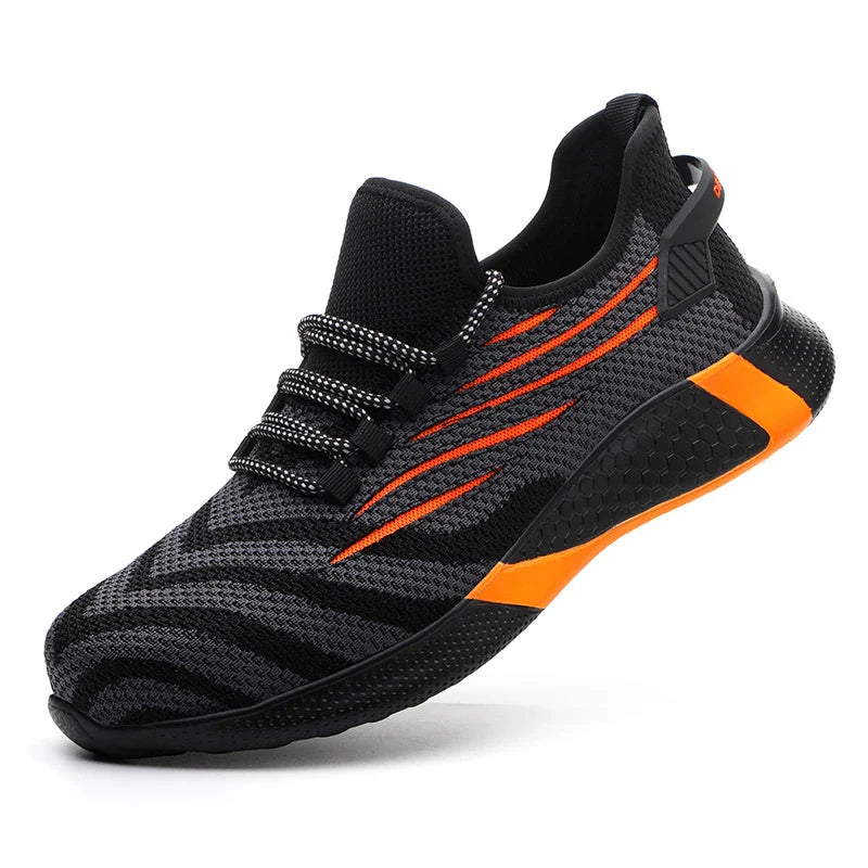 Men’s Lightweight Safety Shoes – Sporty Steel Toe Work Sneakers